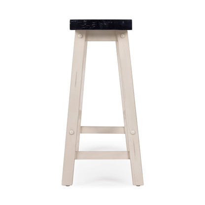 Boraam - Sonoma Backless Bench - Antique White/European Black - 75825 view 3