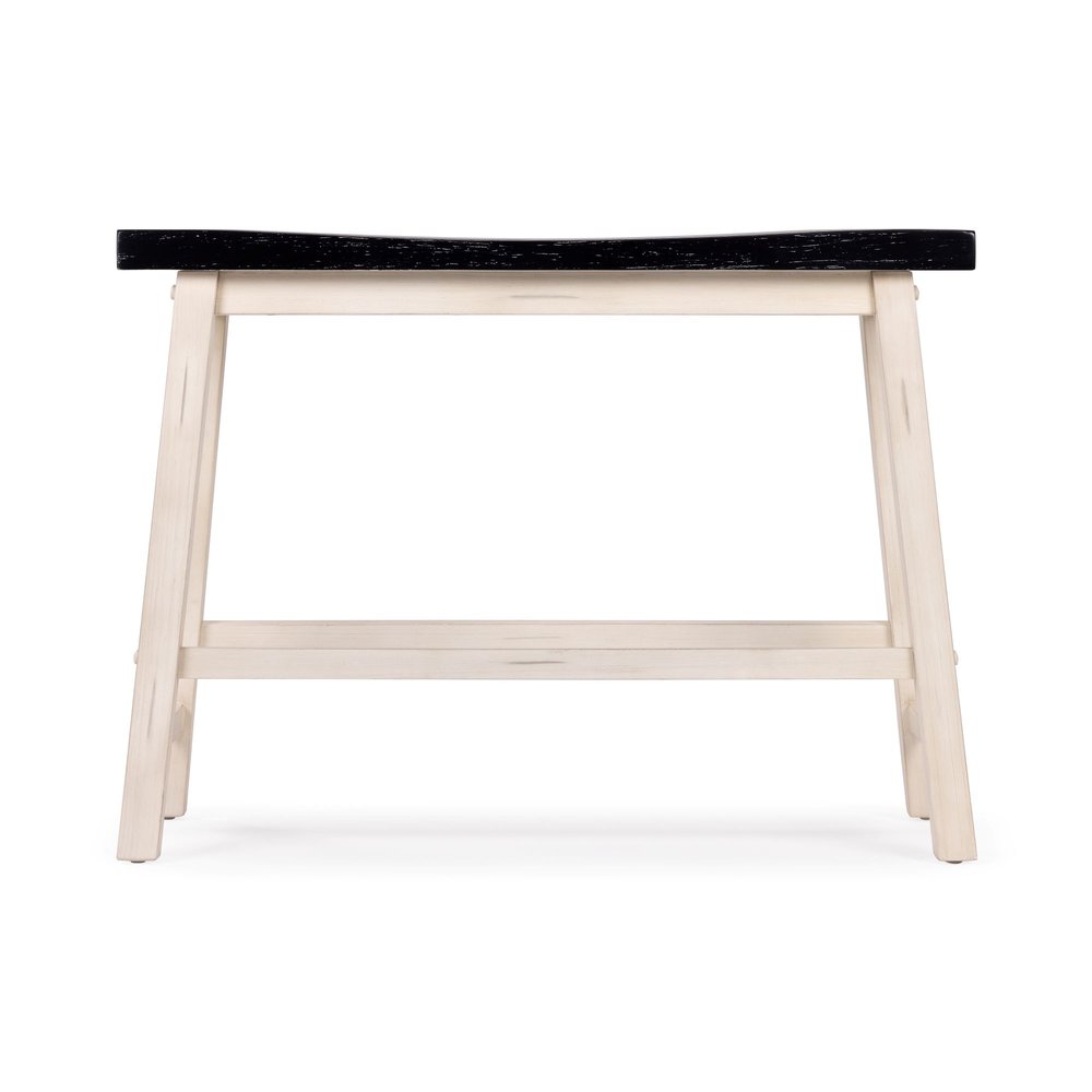 Boraam - Sonoma Backless Bench - Antique White/European Black - 75825 view 4