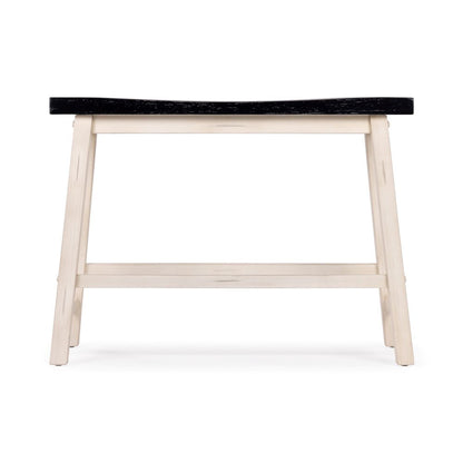 Boraam - Sonoma Backless Bench - Antique White/European Black - 75825 view 4