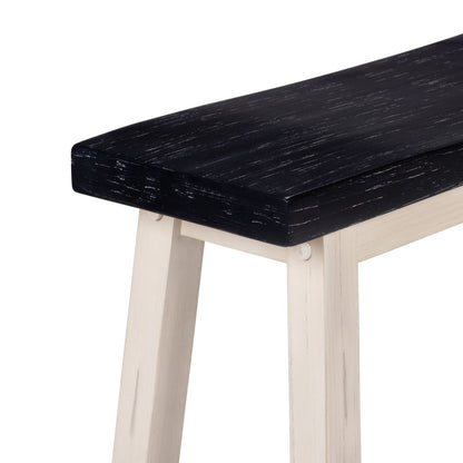 Boraam - Sonoma Backless Bench - Antique White/European Black - 75825 view 6