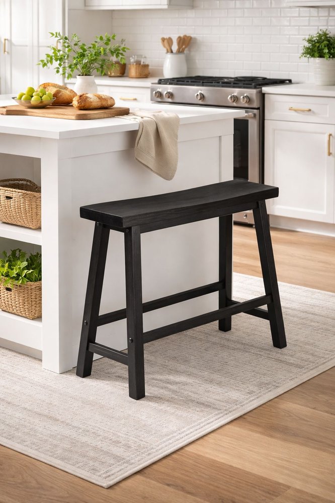 Boraam - Sonoma Backless Bench - Black Charcoal - 75425 view 9