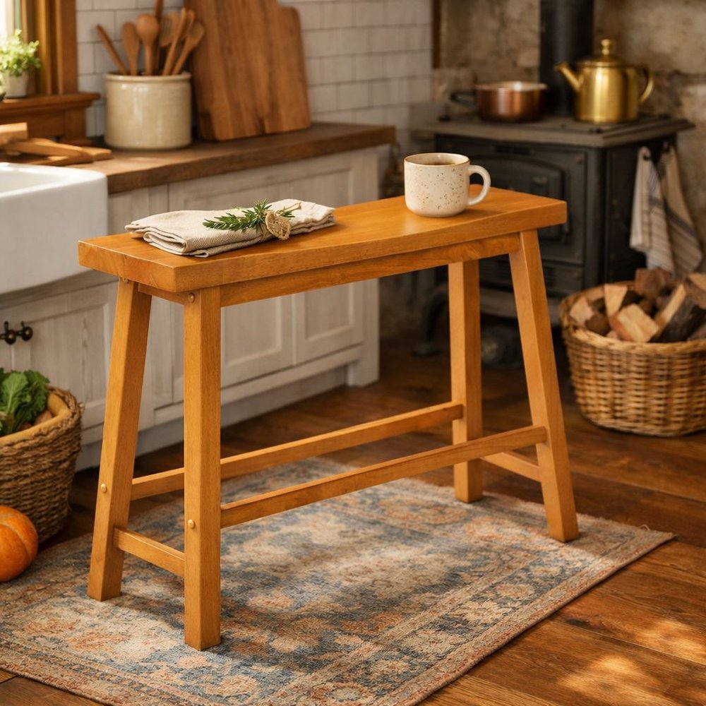 Boraam - Sonoma Backless Bench - Honey Oak - 75625 view 9