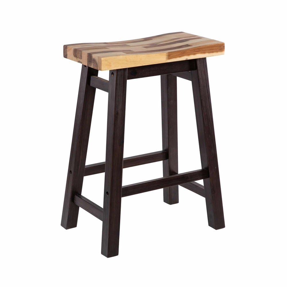 Boraam - Sonoma Backless Saddle Counter Stool - Blended Espresso Finish - 71024 view 1
