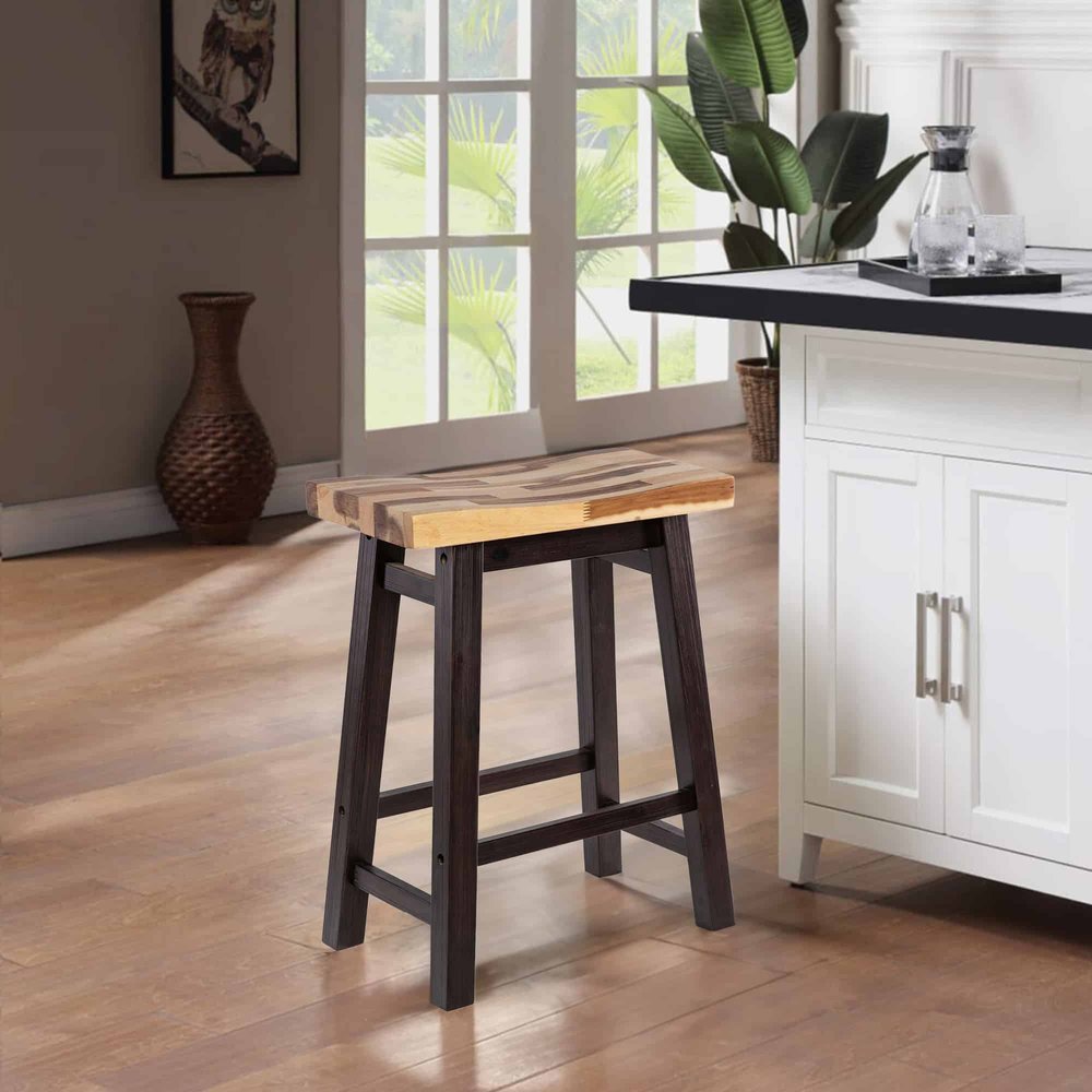 Boraam - Sonoma Backless Saddle Counter Stool - Blended Espresso Finish - 71024 view 6