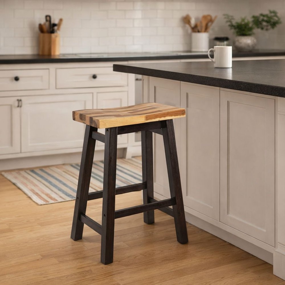 Boraam - Sonoma Backless Saddle Counter Stool - Blended Espresso Finish - 71024 view 7
