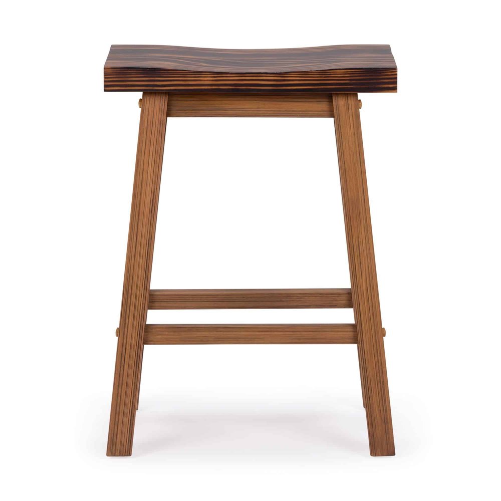 Boraam - Sonoma Backless Saddle Counter Stool - Burnt Chestnut - 80124 view 2