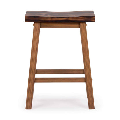 Boraam - Sonoma Backless Saddle Counter Stool - Burnt Chestnut - 80124 view 2