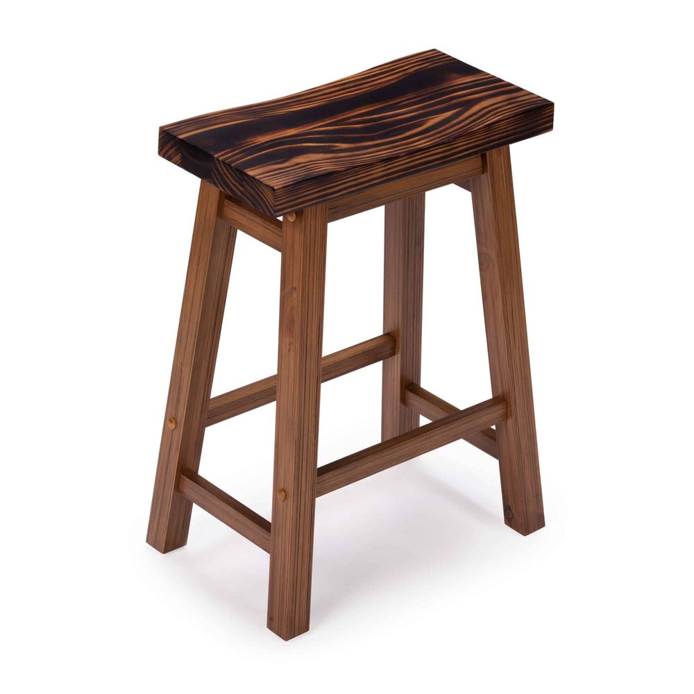 Boraam - Sonoma Backless Saddle Counter Stool - Burnt Chestnut - 80124 view 5