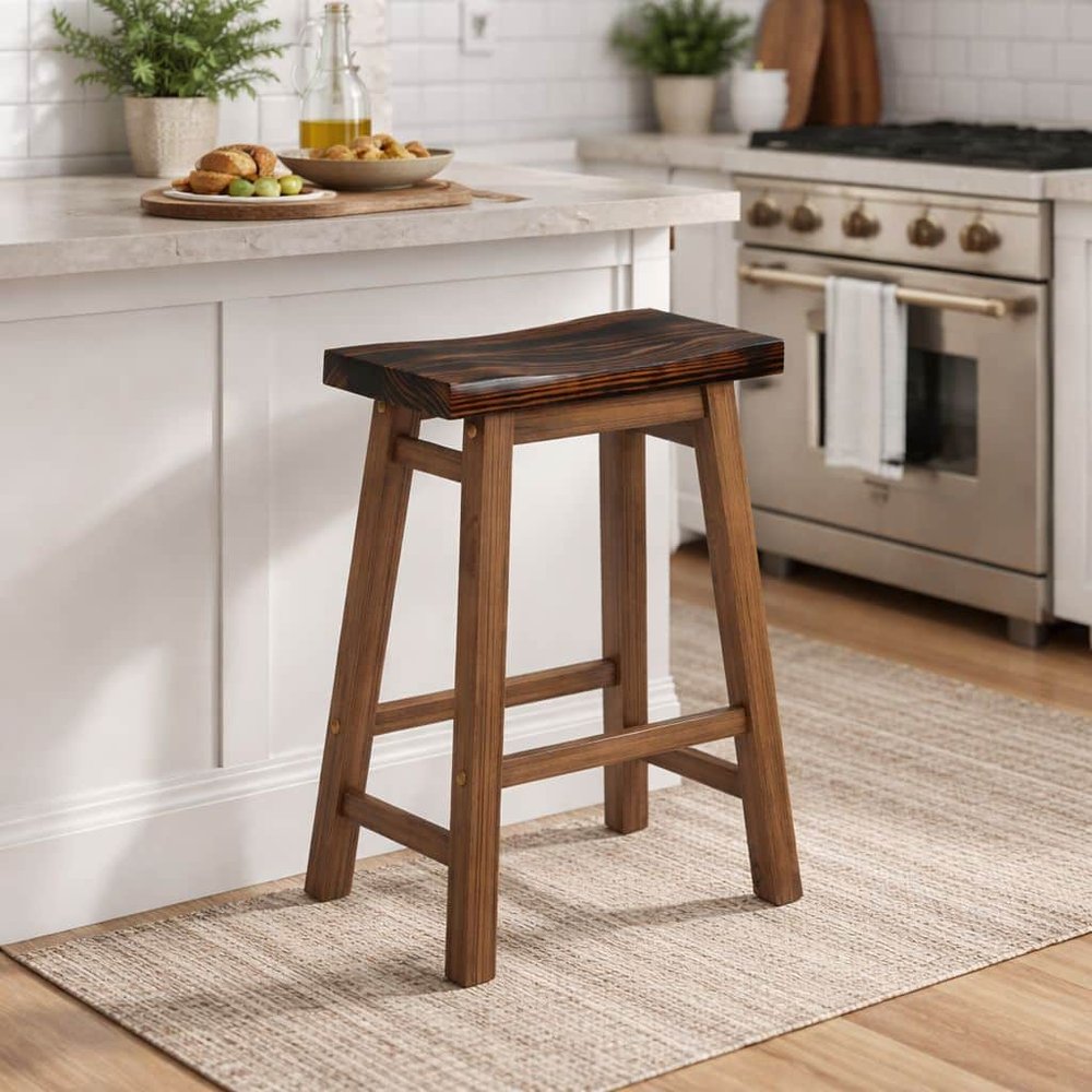 Boraam - Sonoma Backless Saddle Counter Stool - Burnt Chestnut - 80124 view 8