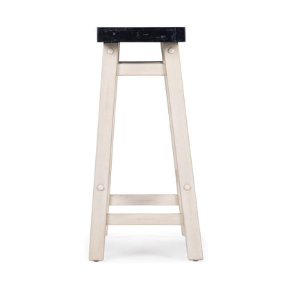 Boraam - Sonoma Backless Saddle Counter Stool - European Black/Antique White - 70224 view 3