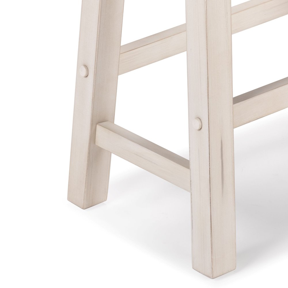Boraam - Sonoma Backless Saddle Counter Stool - European Black/Antique White - 70224 view 8