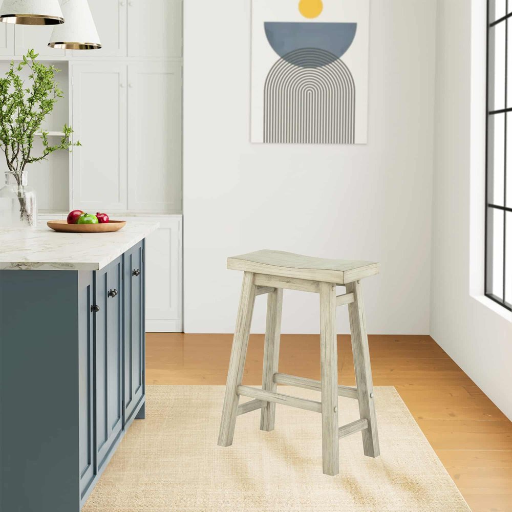Boraam - Sonoma Backless Saddle Counter Stool - Sawgrass Finish - 72024 view 6