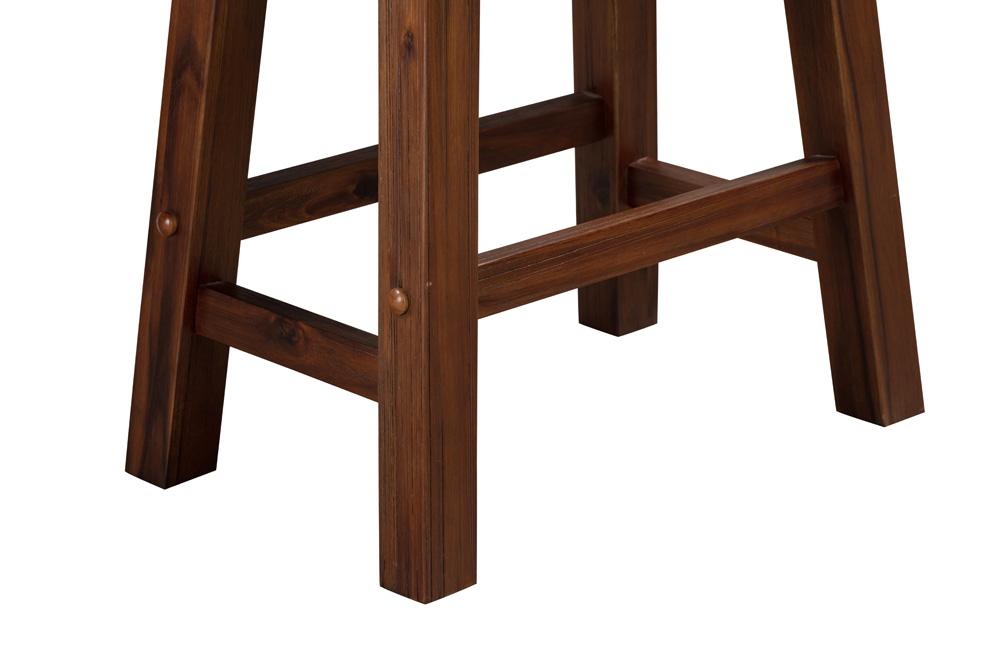 Boraam - Sonoma Backless Saddle Dining Height Stools - Chestnut Wire-Brush - Set of 2 - 75318 veiw 7