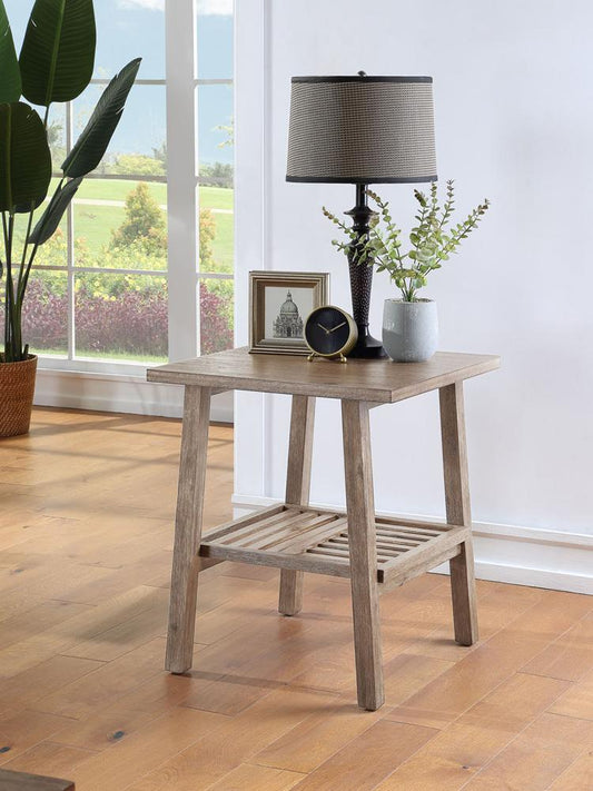 Boraam - Sonoma End Table [Barnwood Wire-Brush] - 75030 veiw 2