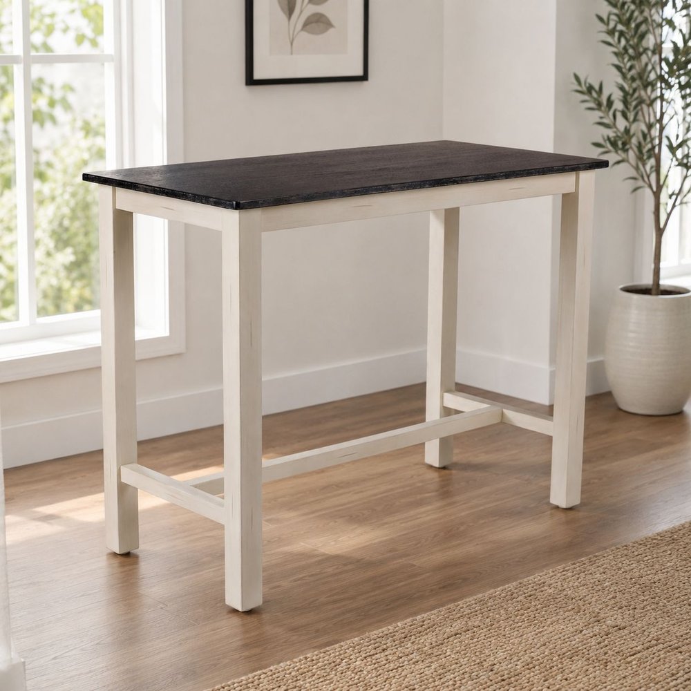 Boraam - Sonoma Pub Table - Antique White/European Black - 75136 view 8