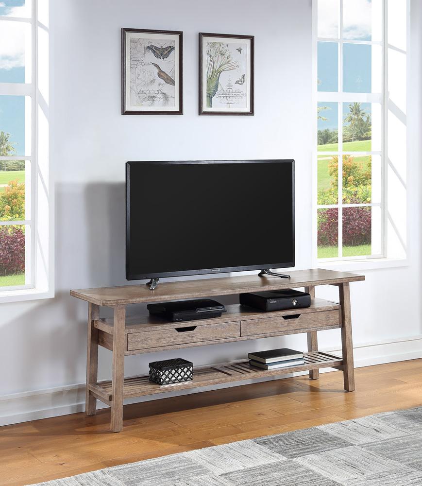 Boraam - Sonoma TV Stand [Barnwood Wire-Brush] - 75032 veiw 3
