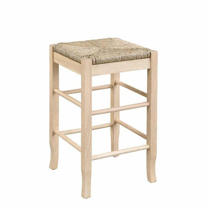 Boraam - Square Rush Backless Counter Stool - Blonde Oak - 94424