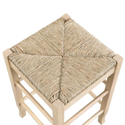 Boraam - Square Rush Backless Counter Stool - Blonde Oak - 94424 veiw 2