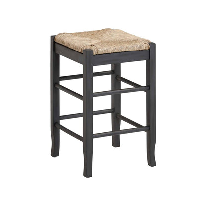 Boraam - Square Rush Backless Counter Stool - Charcoal Grey Finish - 94024 view 1