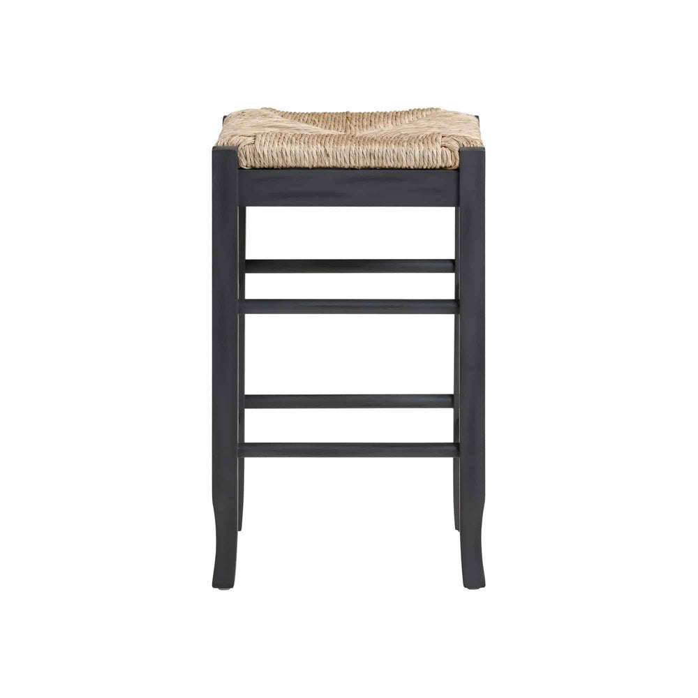 Boraam - Square Rush Backless Counter Stool - Charcoal Grey Finish - 94024 view 2