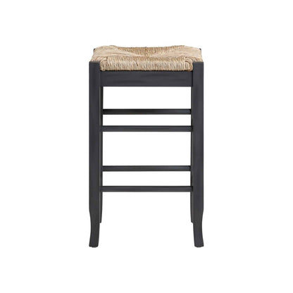 Boraam - Square Rush Backless Counter Stool - Charcoal Grey Finish - 94024 view 2