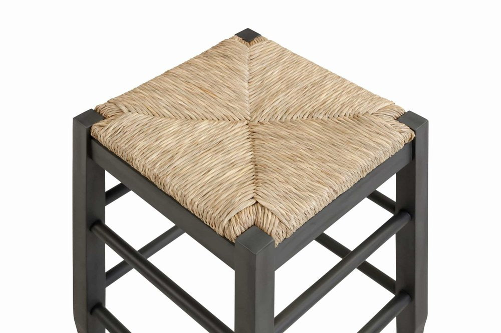 Boraam - Square Rush Backless Counter Stool - Charcoal Grey Finish - 94024 view 4