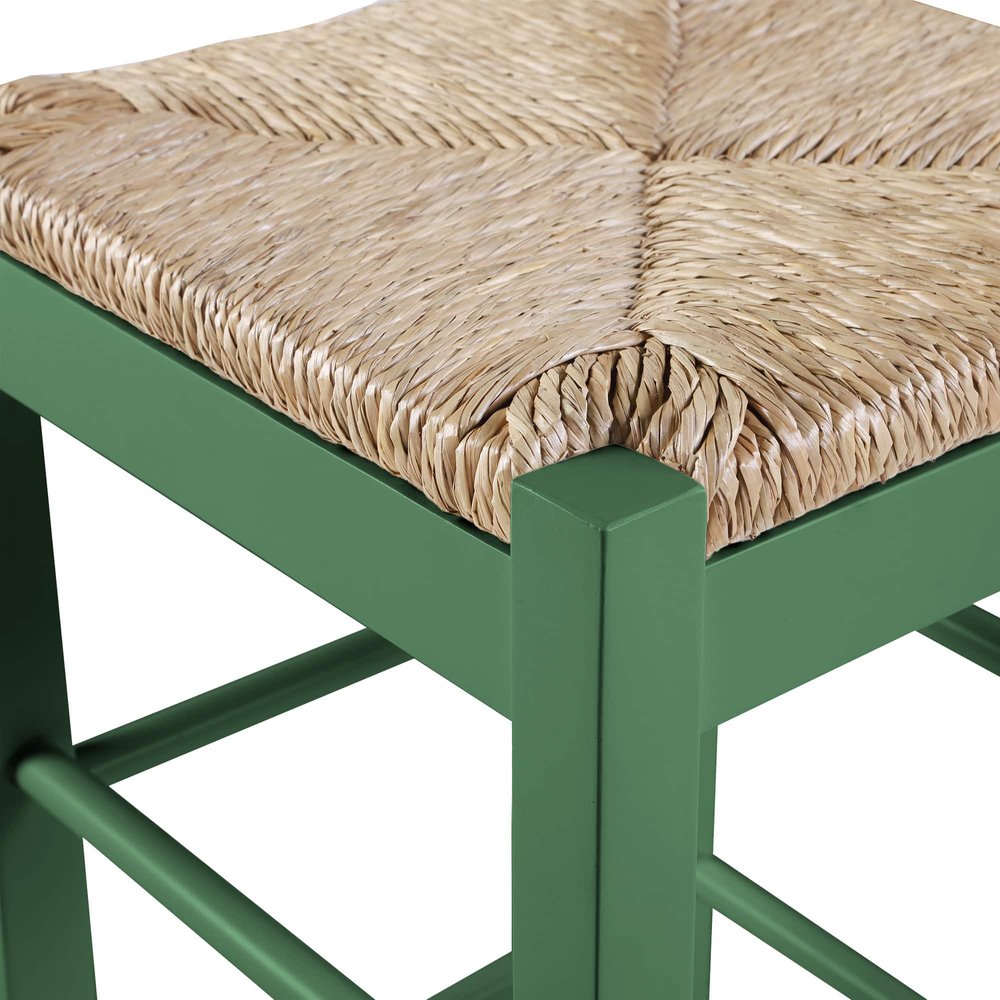 Boraam - Square Rush Backless Counter Stool - Equestrian Green - 96424 view 4
