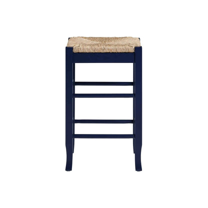 Boraam - Square Rush Backless Counter Stool - Navy Blue Finish - 95424 view 2
