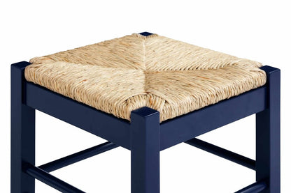 Boraam - Square Rush Backless Counter Stool - Navy Blue Finish - 95424 view 3