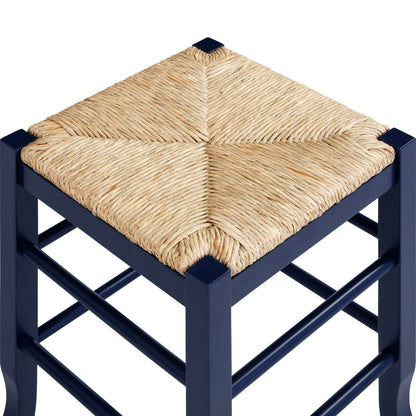 Boraam - Square Rush Backless Counter Stool - Navy Blue Finish - 95424 view 4
