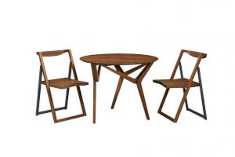 Boraam - Sydney Folding Chair, Set of 2, Chestnut Wire-Brush - 77348 veiw 8