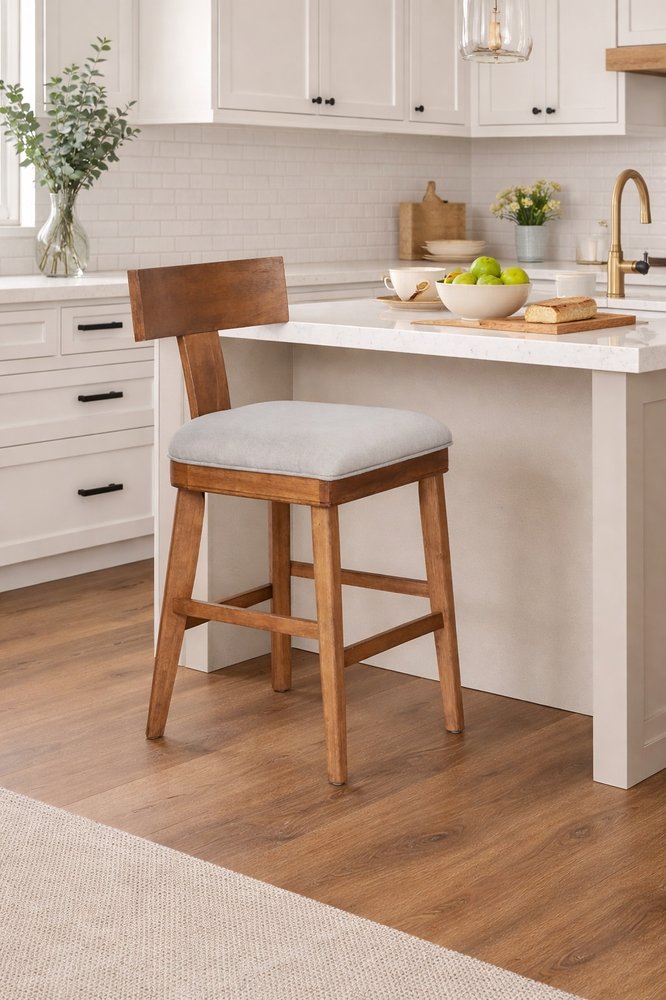 Boraam - Theodora T-Back Counter Stool with Wood Seat Frame and Cushion - 91024 view 8