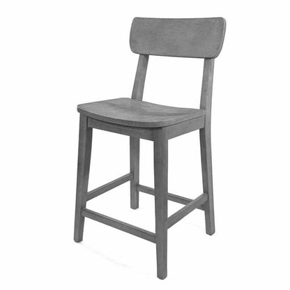 Boraam - Torino Wood Counter Stool - Charcoal Grey - 88724 view 1