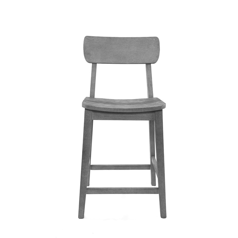 Boraam - Torino Wood Counter Stool - Charcoal Grey - 88724 view 2