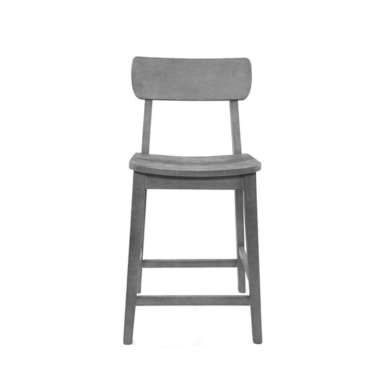 Boraam - Torino Wood Counter Stool - Charcoal Grey - 88724 view 2