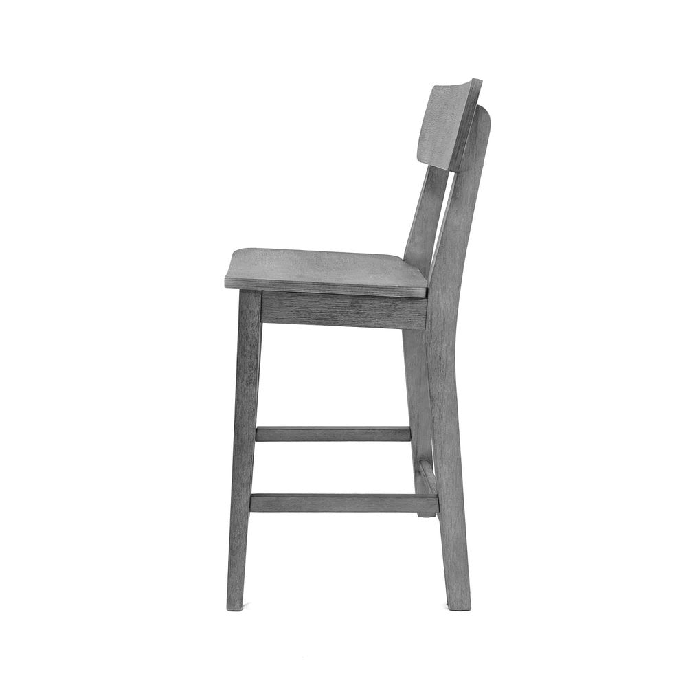 Boraam - Torino Wood Counter Stool - Charcoal Grey - 88724 view 3
