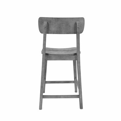 Boraam - Torino Wood Counter Stool - Charcoal Grey - 88724 view 4
