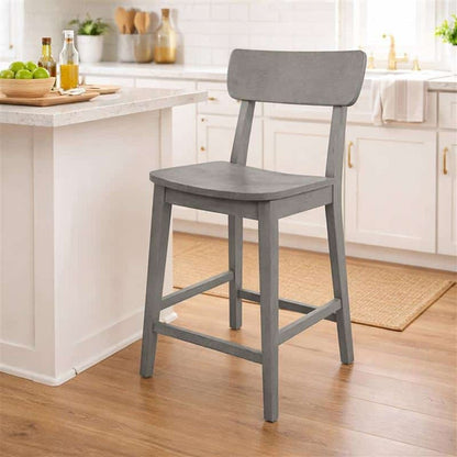 Boraam - Torino Wood Counter Stool - Charcoal Grey - 88724 view 6