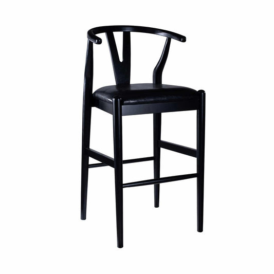Boraam - Wishbone Bar Height Kitchen Bar Stool - Black Finish - 50529 view 1