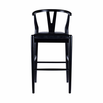 Boraam - Wishbone Bar Height Kitchen Bar Stool - Black Finish - 50529 view 2