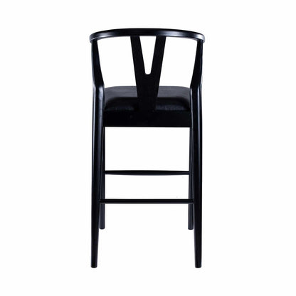 Boraam - Wishbone Bar Height Kitchen Bar Stool - Black Finish - 50529 view 4