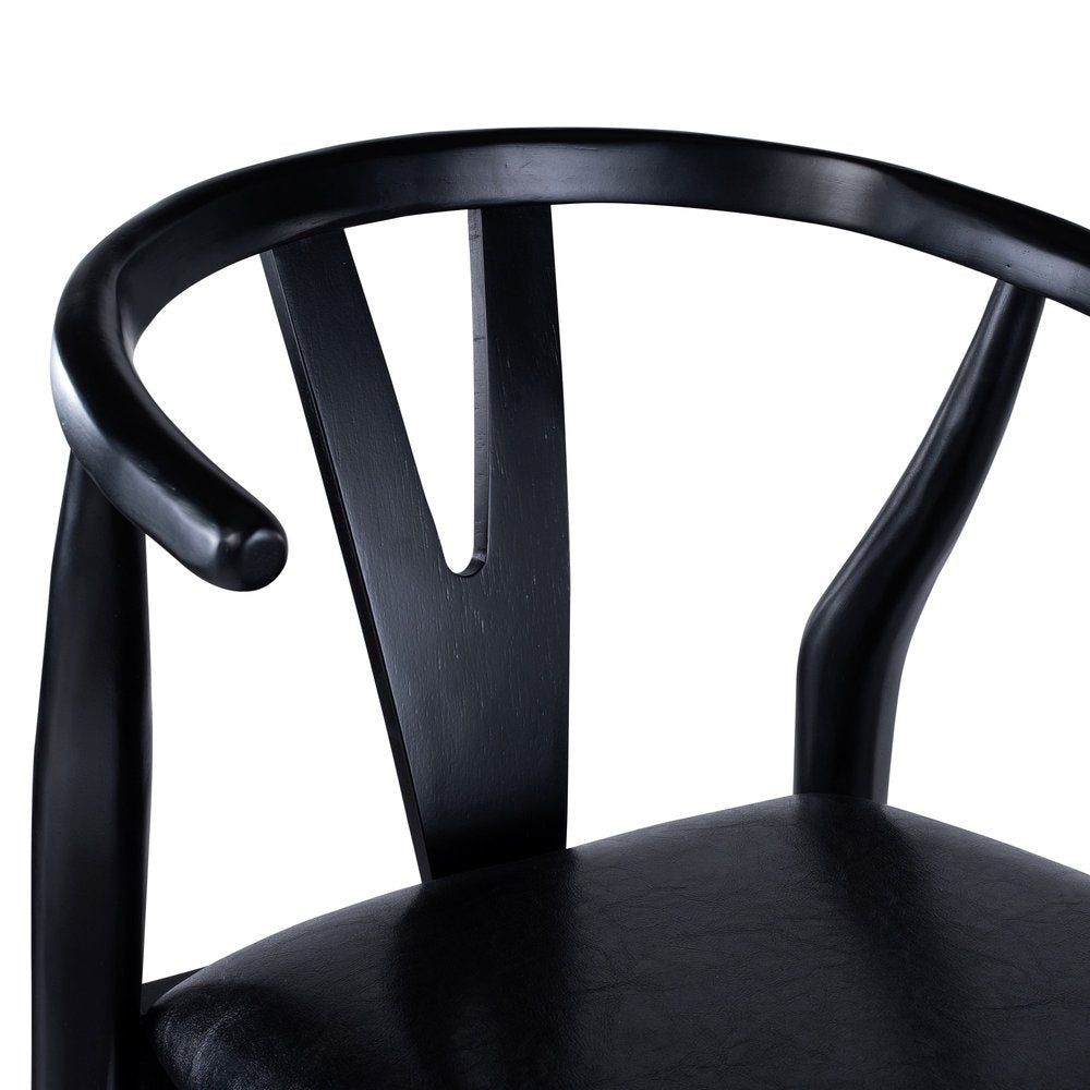 Boraam - Wishbone Bar Height Kitchen Bar Stool - Black Finish - 50529 view 5