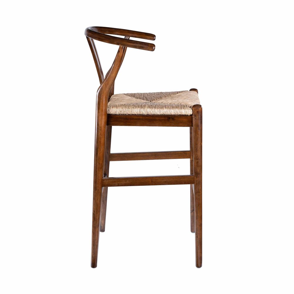 Boraam - Wishbone Bar Height Kitchen Bar Stool - Cappuccino Finish - 50429 view 3