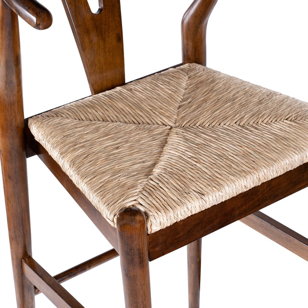 Boraam - Wishbone Bar Height Kitchen Bar Stool - Cappuccino Finish - 50429 view 6