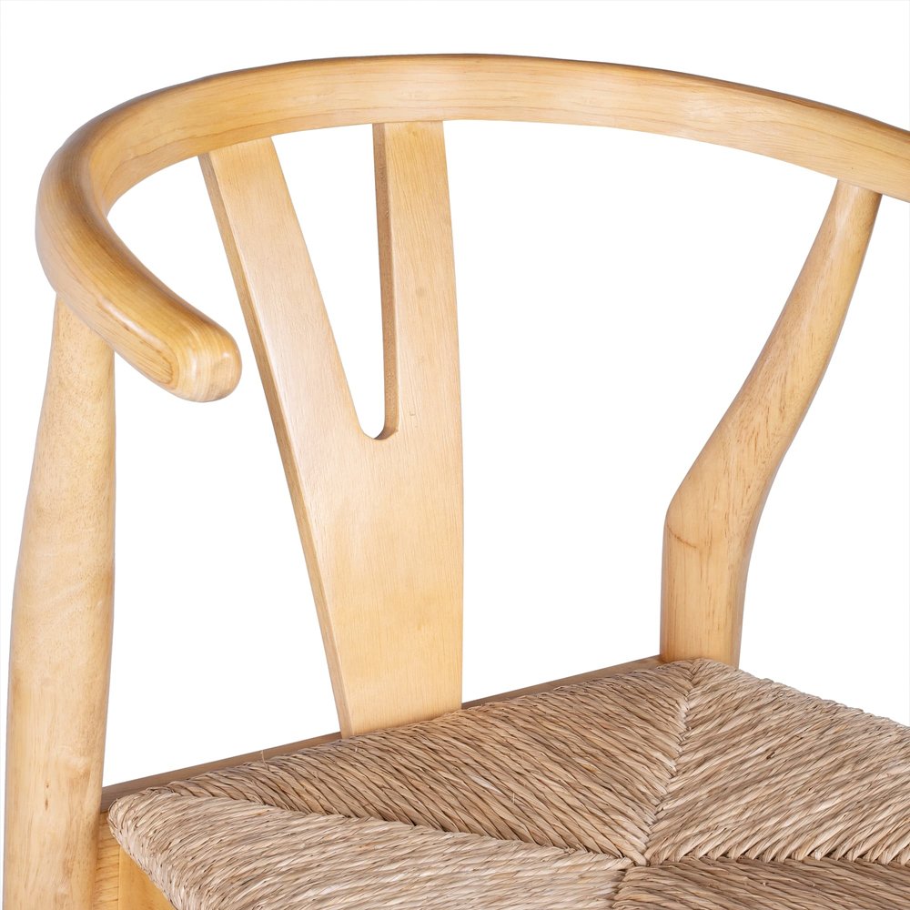 Boraam - Wishbone Bar Height Kitchen Bar Stool - Natural Finish - 50029 view 5