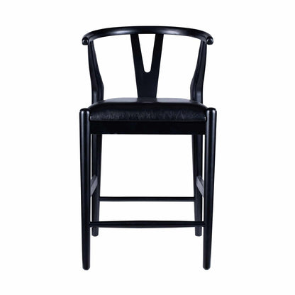 Boraam - Wishbone Counter Height Kitchen Bar Stool - Black Finish - 50524 view 2