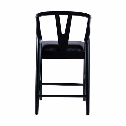 Boraam - Wishbone Counter Height Kitchen Bar Stool - Black Finish - 50524 view 4