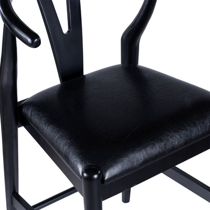Boraam - Wishbone Counter Height Kitchen Bar Stool - Black Finish - 50524 view 6