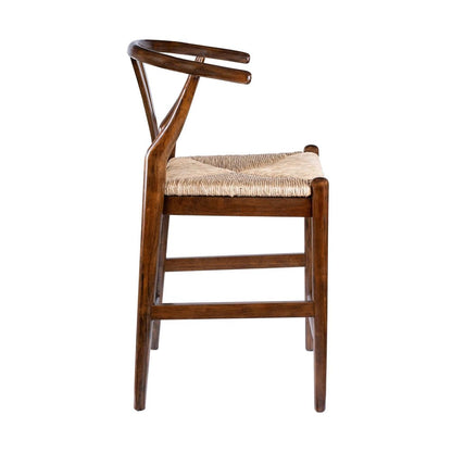 Boraam - Wishbone Counter Height Kitchen Bar Stool - Cappuccino Finish - 50424 view 3