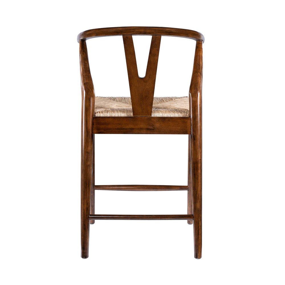Boraam - Wishbone Counter Height Kitchen Bar Stool - Cappuccino Finish - 50424 view 4
